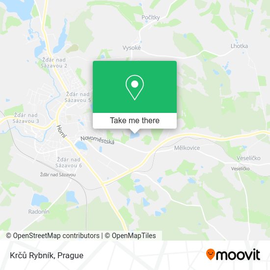 Krčů Rybník map