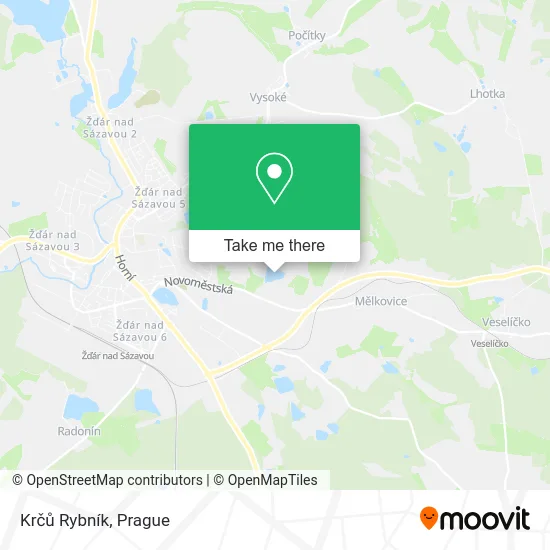 Карта Krčů Rybník
