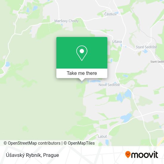 Úšavský Rybník map