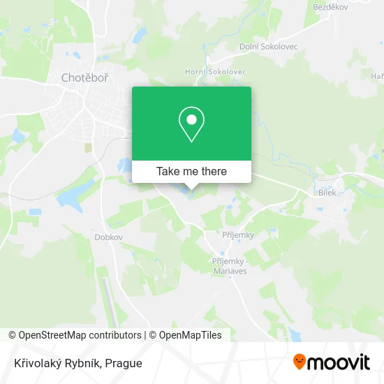 Křivolaký Rybník map