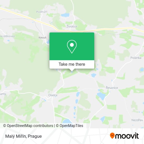 Malý Miřín map