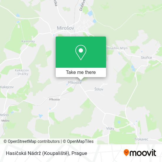 Hasičská Nádrž (Koupaliště) map