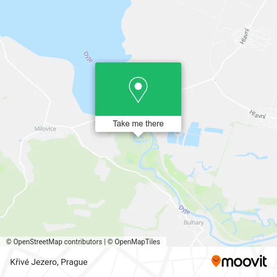 Křivé Jezero map
