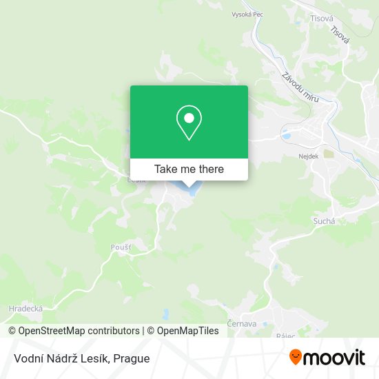 Vodní Nádrž Lesík map