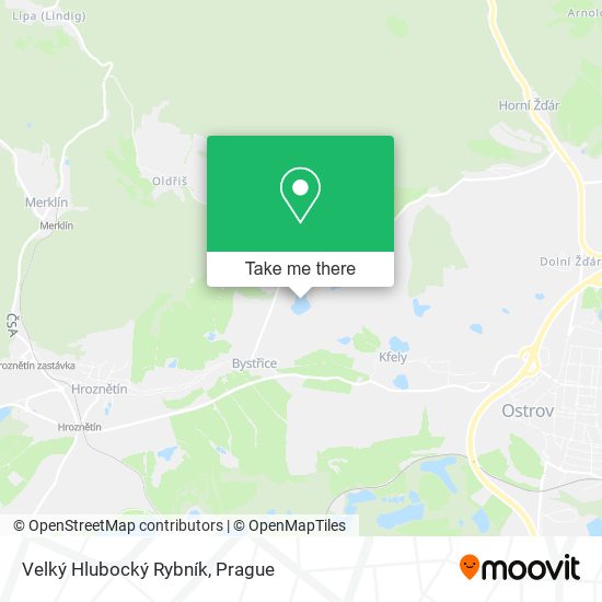 Velký Hlubocký Rybník map
