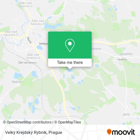 Velký Krejdský Rybník map