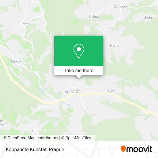 Koupaliště Kunštát map