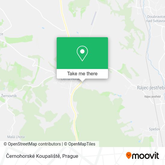 Černohorské Koupaliště map