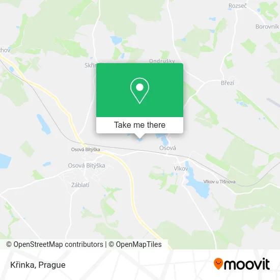 Křinka map