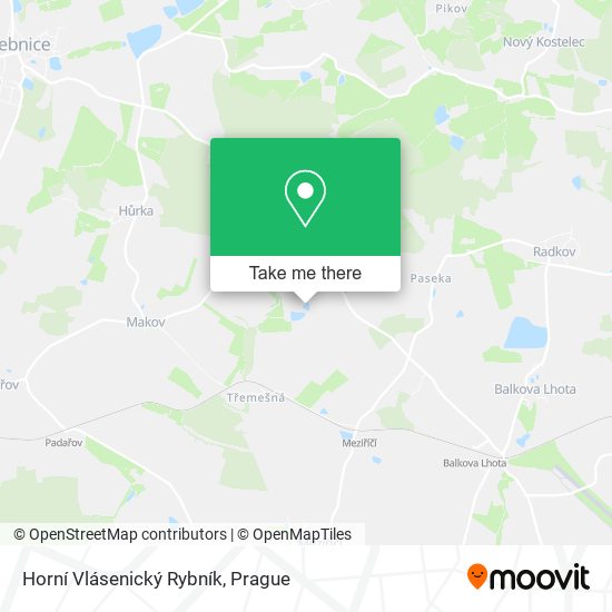 Horní Vlásenický Rybník map