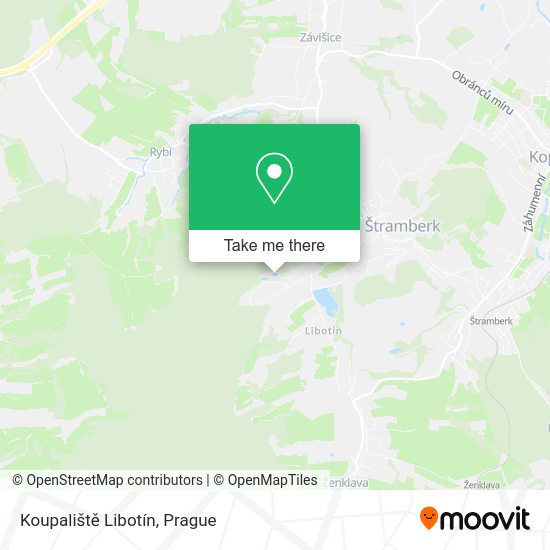 Koupaliště Libotín map