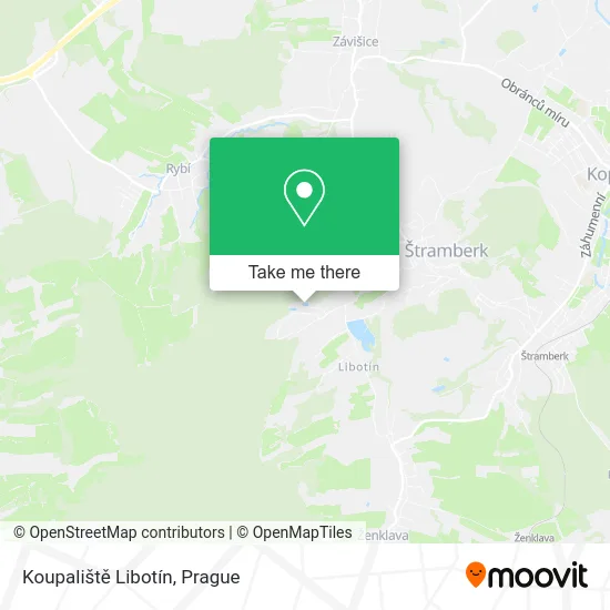 Карта Koupaliště Libotín