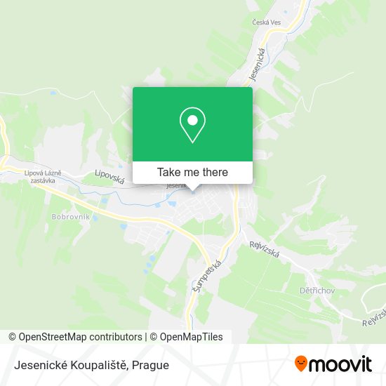 Jesenické Koupaliště map