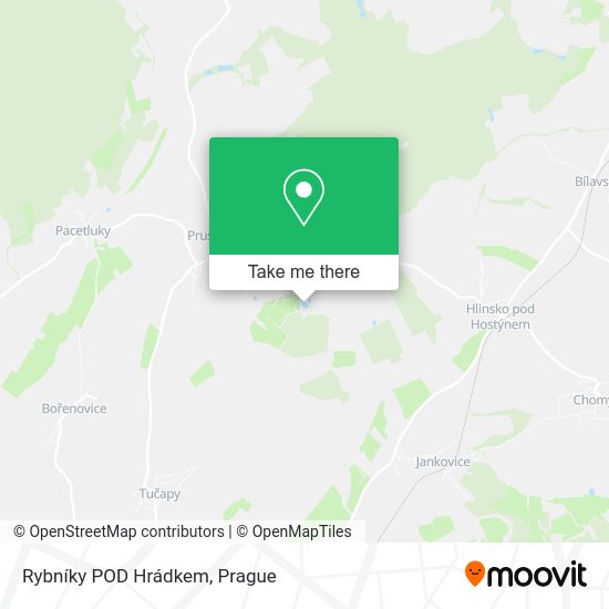 Rybníky POD Hrádkem map