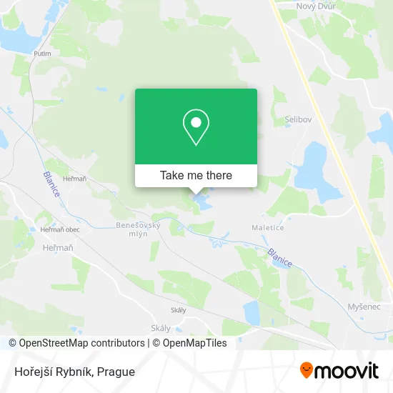 Карта Hořejší Rybník
