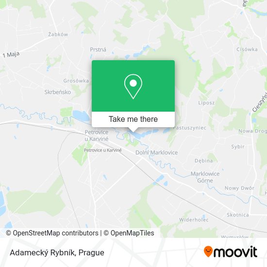 Adamecký Rybník map
