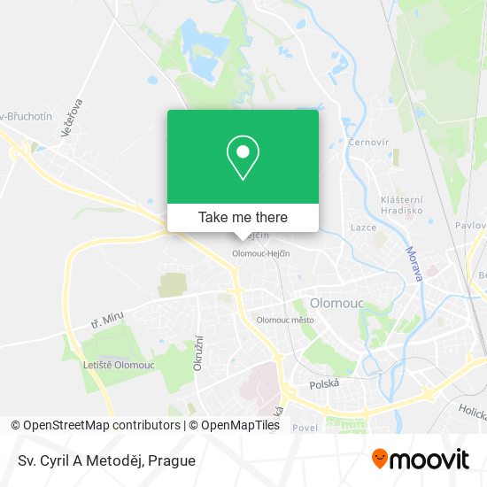 Sv. Cyril A Metoděj map