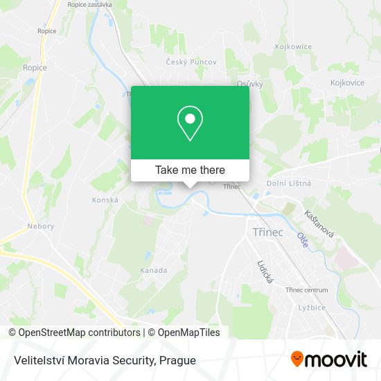 Velitelství Moravia Security map
