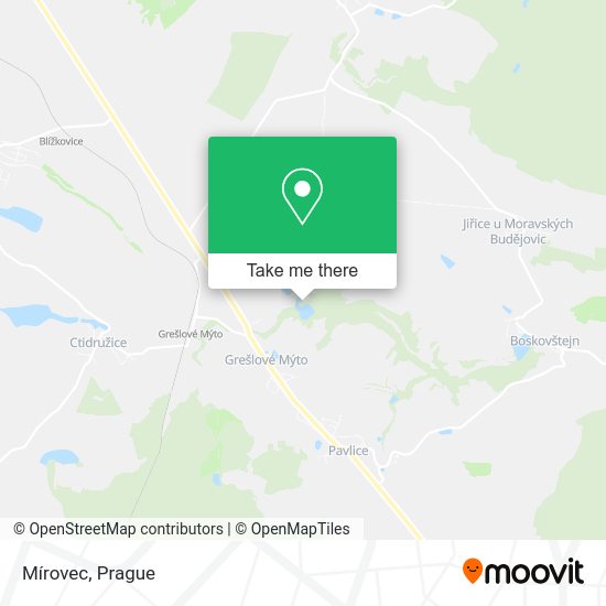 Карта Mírovec