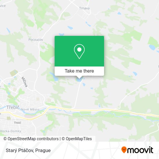 Starý Ptáčov map