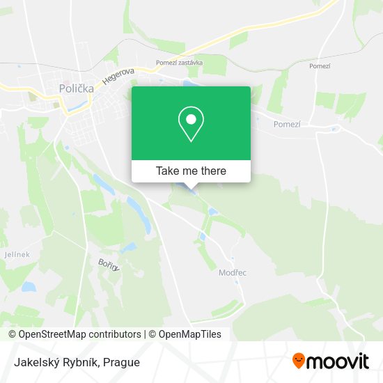 Jakelský Rybník map