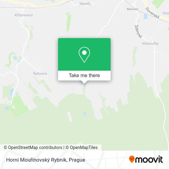 Horní Mouřínovský Rybník map