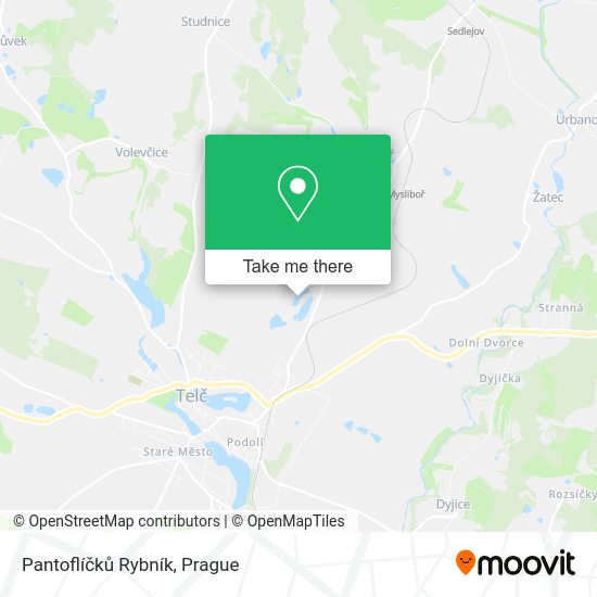 Pantoflíčků Rybník map
