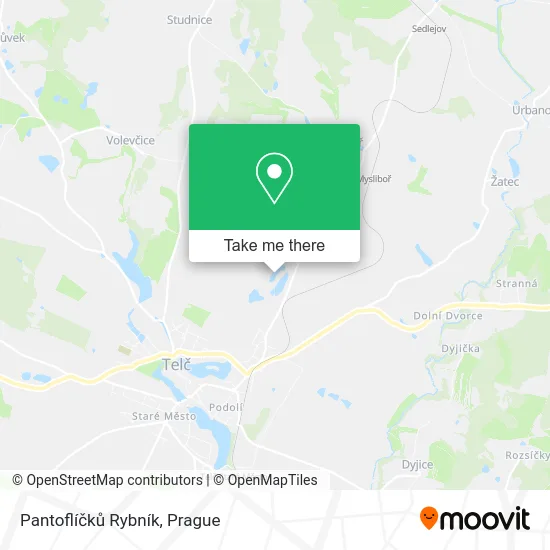 Карта Pantoflíčků Rybník