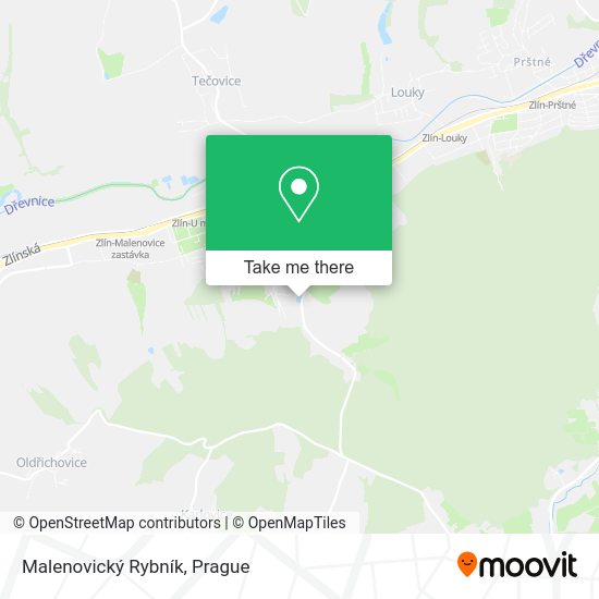 Malenovický Rybník map