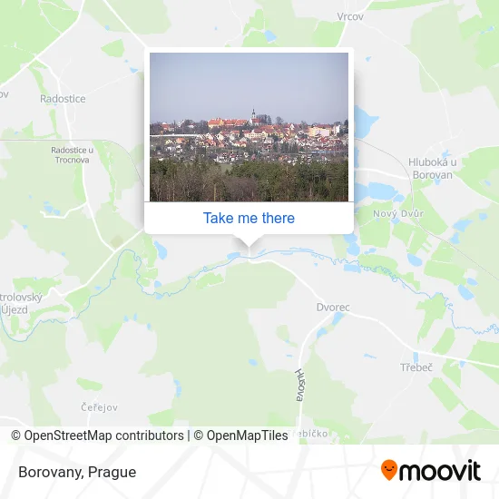 Карта Borovany
