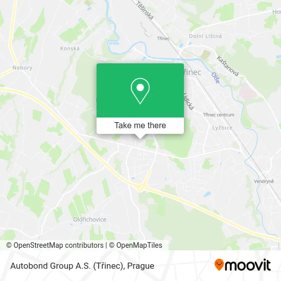 Карта Autobond Group A.S. (Třinec)