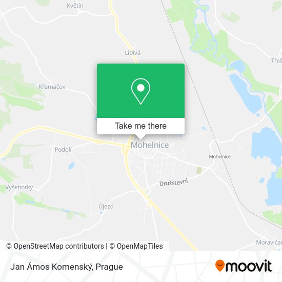 Jan Ámos Komenský map