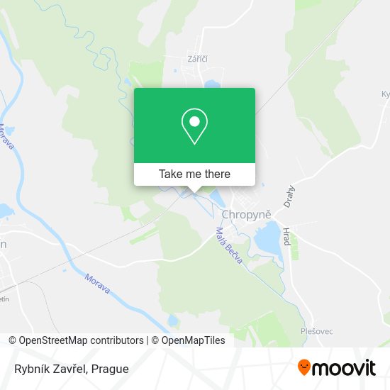 Rybník Zavřel map