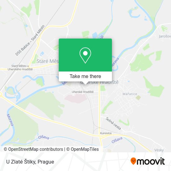 U Zlaté Štiky map