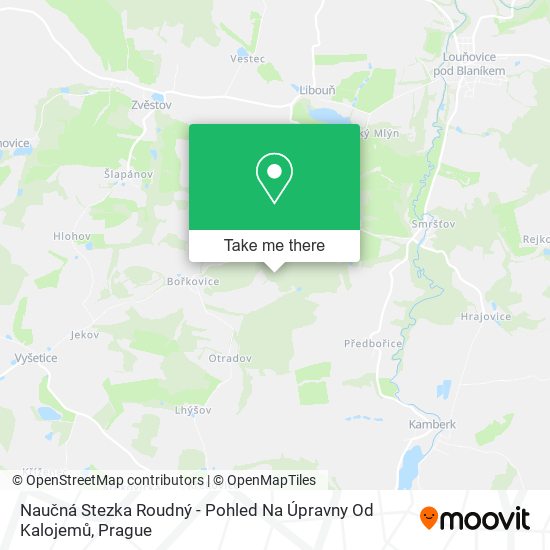 Naučná Stezka Roudný - Pohled Na Úpravny Od Kalojemů map