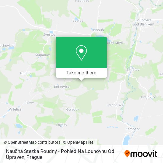 Naučná Stezka Roudný - Pohled Na Louhovnu Od Úpraven map