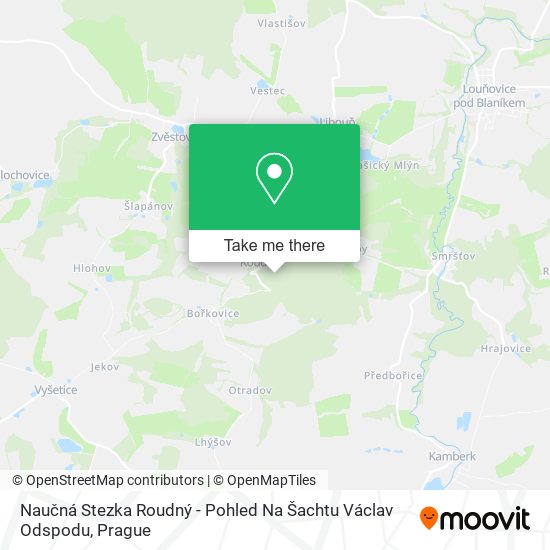 Naučná Stezka Roudný - Pohled Na Šachtu Václav Odspodu map