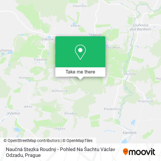 Naučná Stezka Roudný - Pohled Na Šachtu Václav Odzadu map