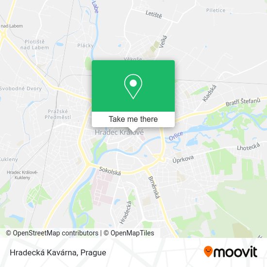 Hradecká Kavárna map
