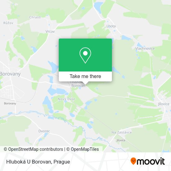 Карта Hluboká U Borovan