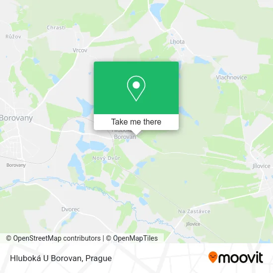 Карта Hluboká U Borovan