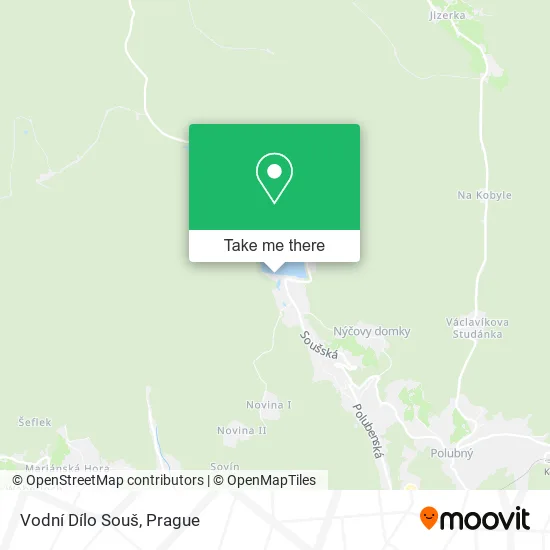 Карта Vodní Dílo Souš