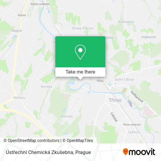 Ústřechní Chemická Zkušebna map