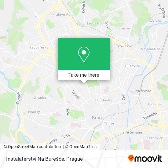 Instalatérství Na Burešce map