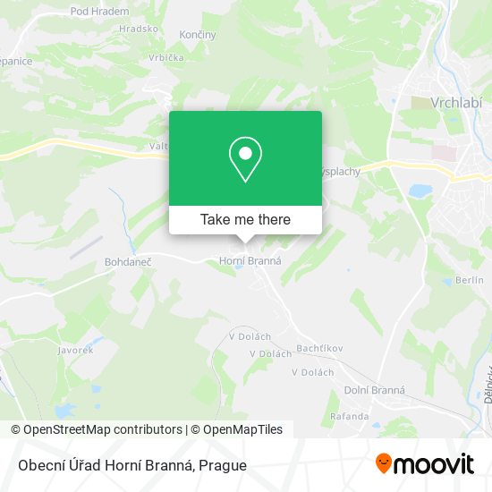 Obecní Úřad Horní Branná map