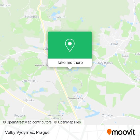 Velký Vydýmač map