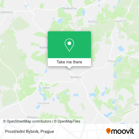 Карта Prostřední Rybník