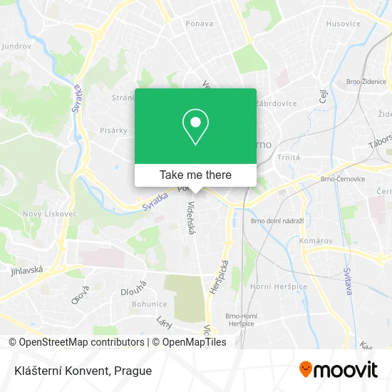 Карта Klášterní Konvent