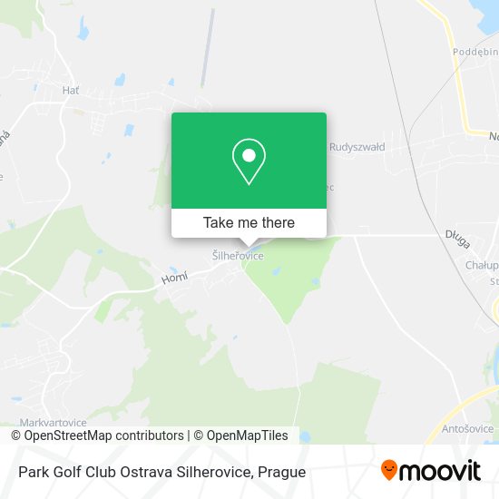Park Golf Club Ostrava Silherovice map