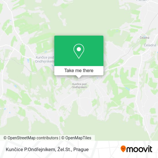 Kunčice P.Ondřejníkem, Žel.St. map